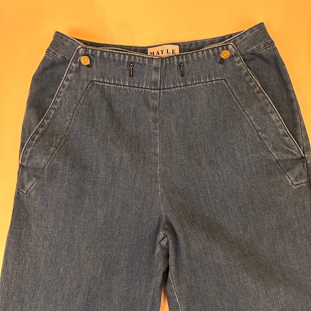 MAYLE la feminine size 4 jeans wide leg